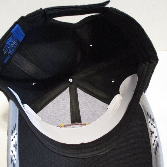 Eagle Feathers NEW Vintage 1997 Big Bear Black White Embroidered Snapback Hat - Picture 10 of 10